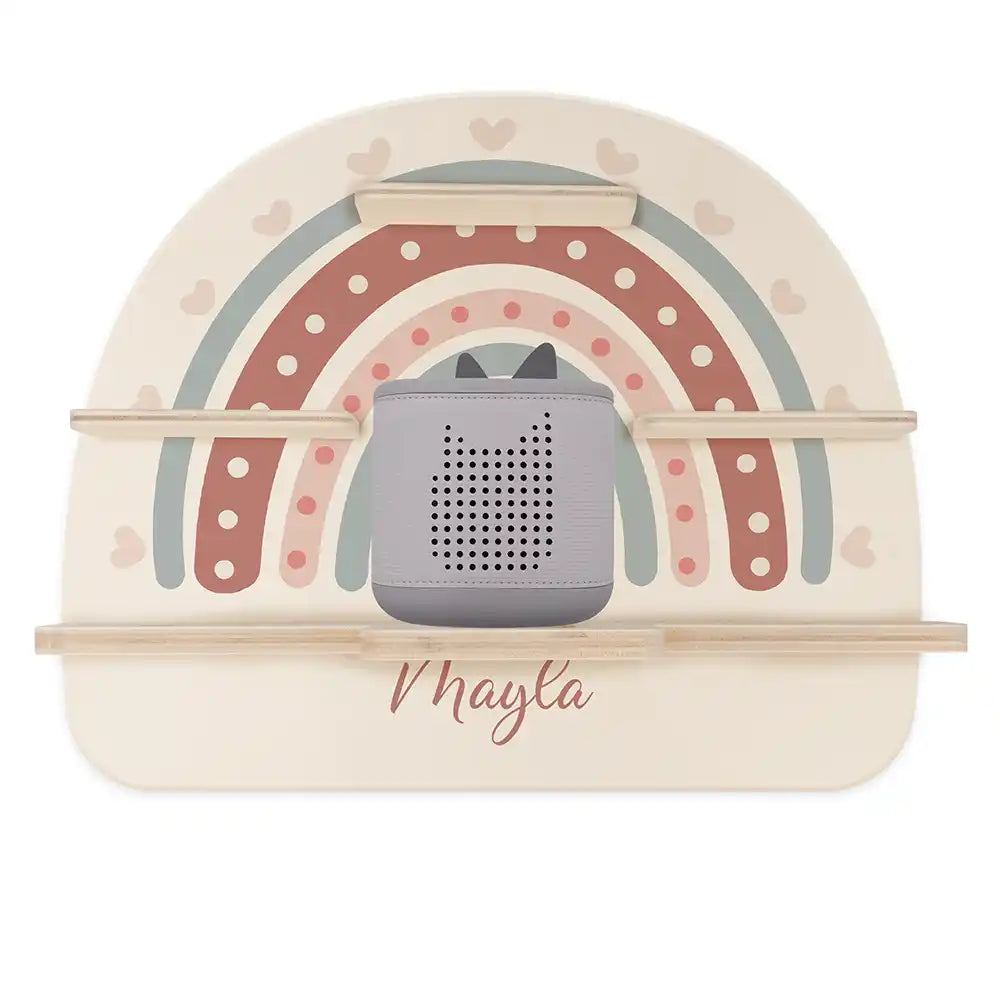 Étagère Toniebox personnalisée Arc-en-ciel 6 – étagère seule avec Toniebox 2